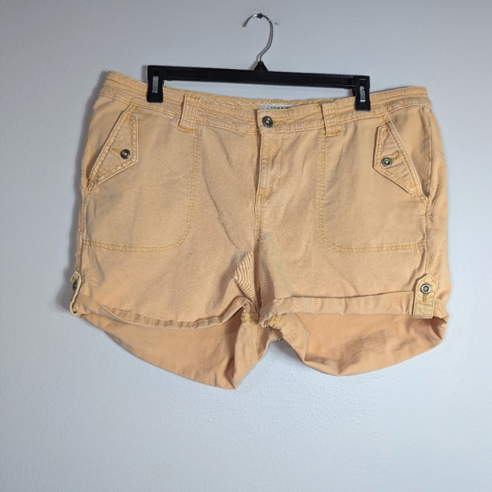 24 Torrid Yellow Tabbed Cuff Casual Shorts